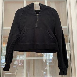Lululemon Black Scuba Oversized Half-Zip Hoodie (Size 4)